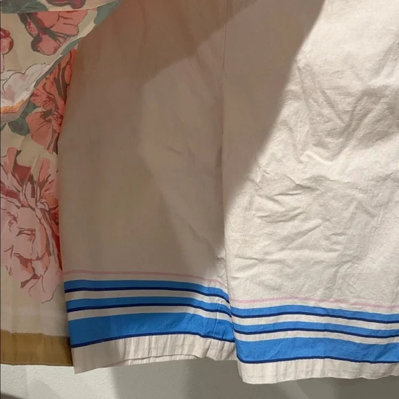 Anthropologie Asymmetrical Floral Panel Skirt in Beige, White, Pink, Green, Blue - Picture 7 of 8